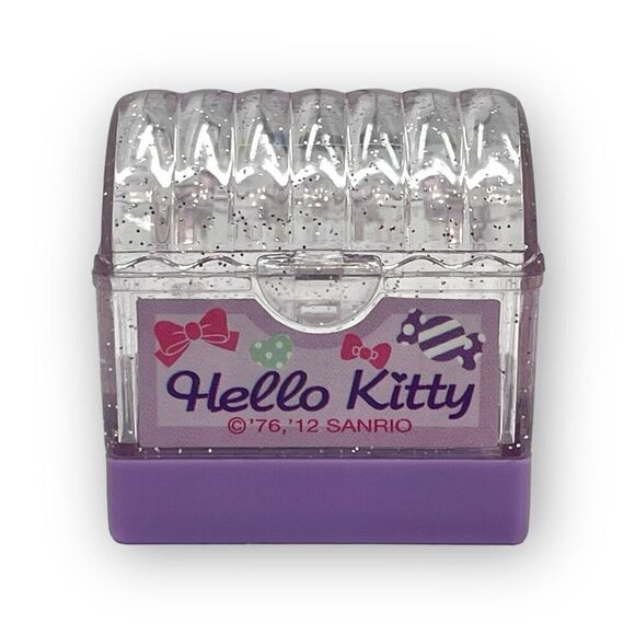 Sanrio Hello Kitty Treasure Box Stamp Seal Signet Purple No Stickers - Picture 1 of 6